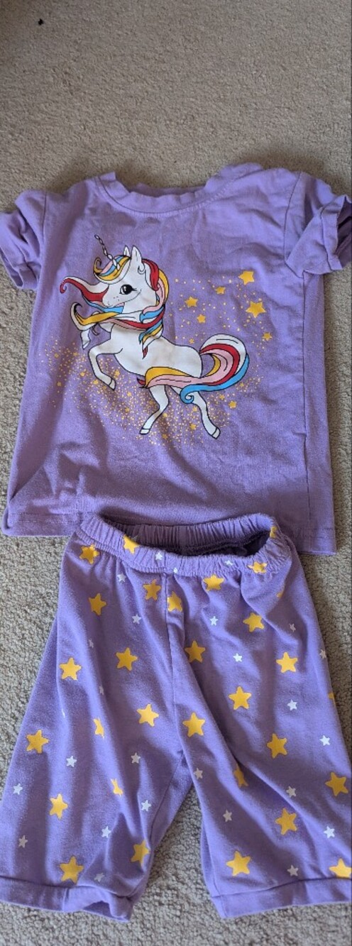 Amazon Lavender Unicorn Star Pajama Set